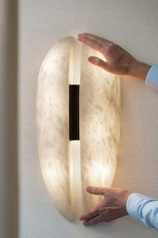 W6003 Marble Wall Light installed detail
