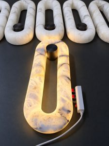 W6014 Marble Wall Light multiple units one lit thumbnail