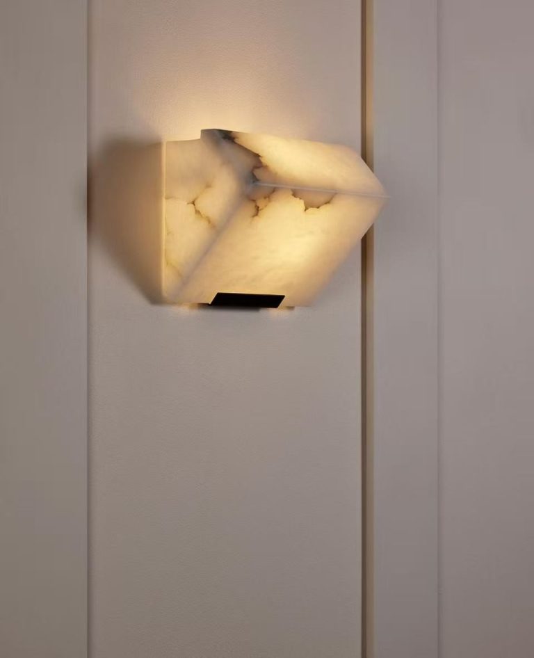 Real W6020 marble wall light product photo, single-unit detail